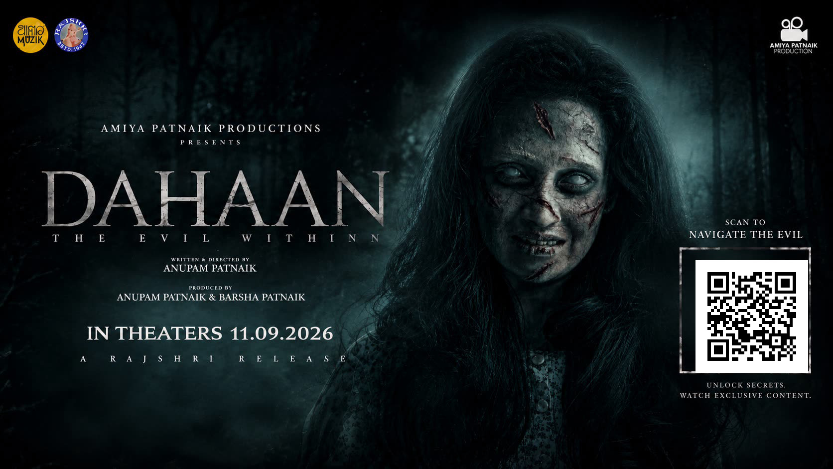 DAHAAN — The Evil Withinn. Scan the QR. In theatres 11.09.2026.